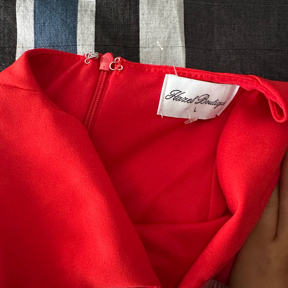Chic Scarlet Ruffle Mini Dress - Picture 3 of 3